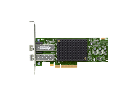 Aruba R4G78A Dual-port 32G Fibre Channel HBA with green circuit board