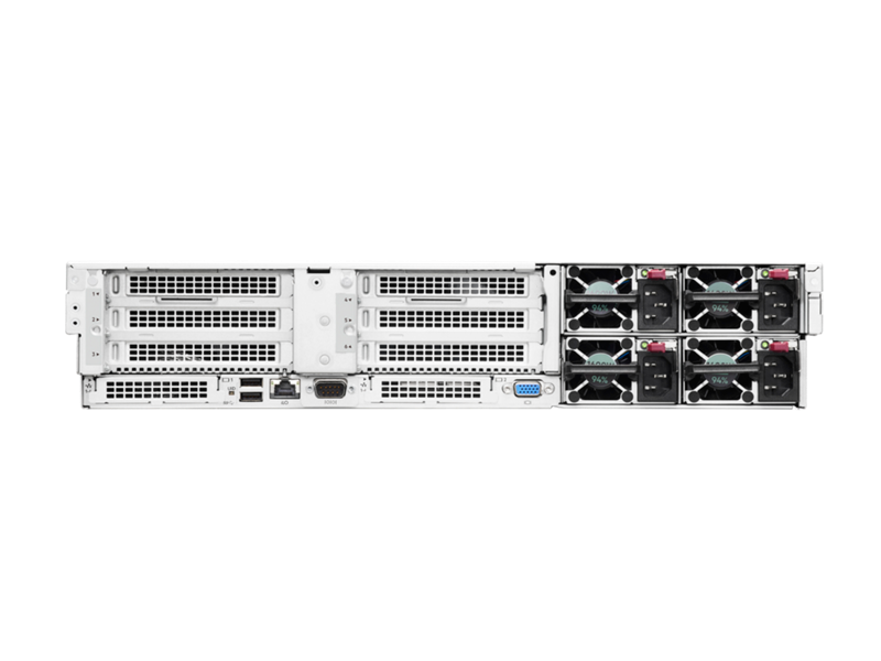 White hpe ProLiant DL380a Gen11 2U server rack with multiple drive bays and cooling fans for 8x GPU setup