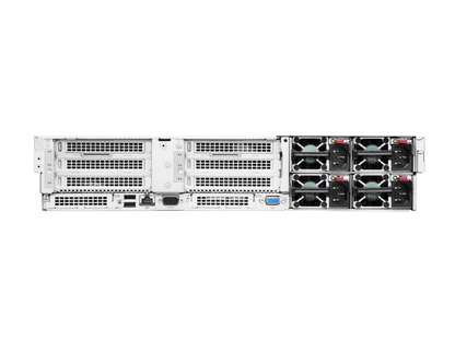 White hpe ProLiant DL380a Gen11 2U server rack with multiple drive bays and cooling fans for 8x GPU setup