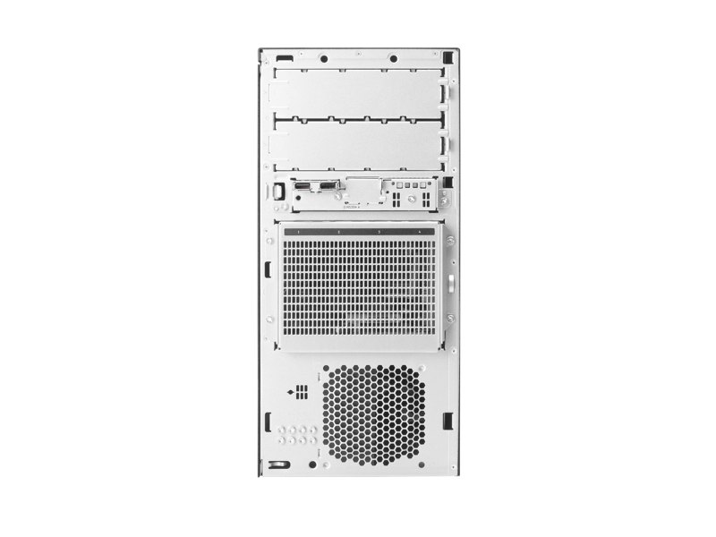 White hp proliant ml30 gen11 tower server with mesh front panel and internal drive bays for high performance computing