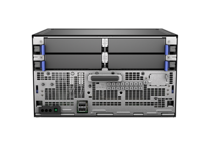 Silver hpe proliant gen11 ultra micro tower server rack with two drive bays and ventilation grilles
