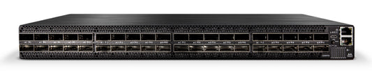 NVIDIA MQM8700-HS2F | 40x QSFP56 HDR (up to 200Gb/s), 2x AC PSUs, P2C airflow, std depth 1U, rails, license: base