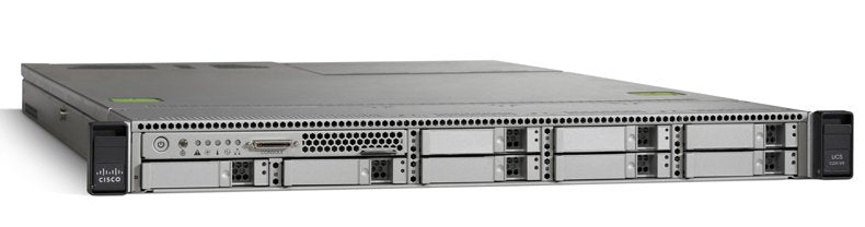 Cisco CAAPL-CSPC-L-V3-K9 silver server rack with black accents and drive bays
