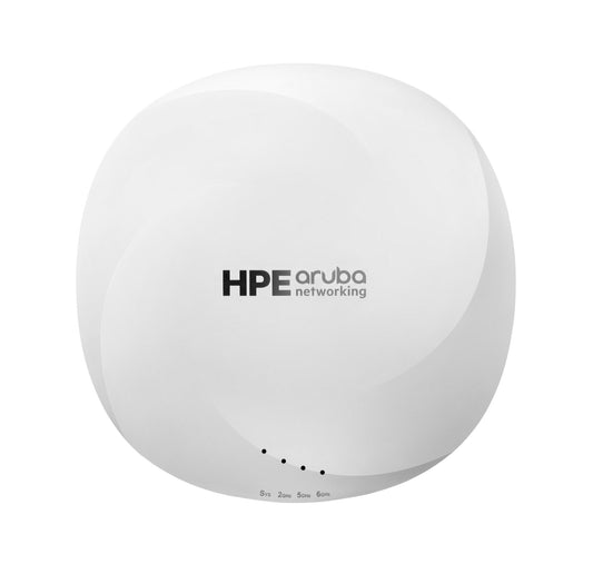 Aruba R7J49A | Wi‑Fi 6E tri‑band (2.4/5/6 GHz), 2x2:2, internal antennas, 2.5GbE uplink, PoE 802.3at