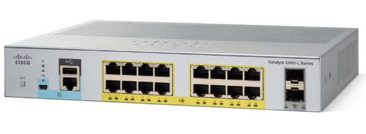 Cisco WS-C2960L-16TS-LL | 16x 1G RJ45, Non-PoE, 2x 1G SFP uplinks, LAN Lite