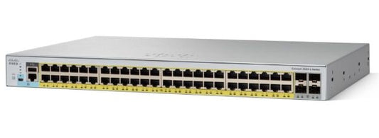 Cisco WS-C2960L-48PQ-LL 48-port silver PoE+ switch