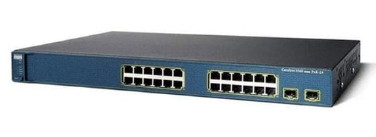 Cisco WS-C3560-24PS-E 24-port PoE switch with SFP uplinks