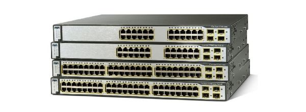Cisco WS-C3750-24PS-S | 24x 10/100 | PoE 802.3af (prestandard) | 2x 1G SFP | IP Base