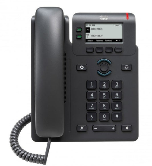 Cisco CP-6821-3PCC-K9 | 2-line VoIP deskphone (MPP), 10/100 Ethernet, 802.3af PoE, HD audio
