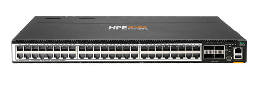 Aruba JL707C | 48x 1G/10GBase‑T, 4x 100G QSFP28 uplinks | EVPN‑VXLAN, BGP, OSPF, VSX HA | Hot‑swap fans & dual AC PSUs | License: base included