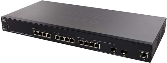Cisco SX350X-12-K9-AU | 12x 10GBase‑T (100/1000/10G) | 0 PoE | 2x 10G SFP+ uplinks | L3 managed, no license required
