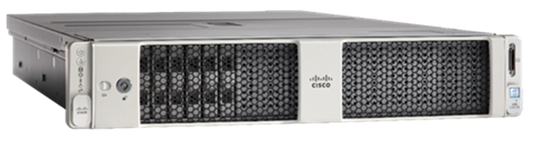 Cisco HX-C240-M5S 2U rack server with silver chassis and black mesh panels