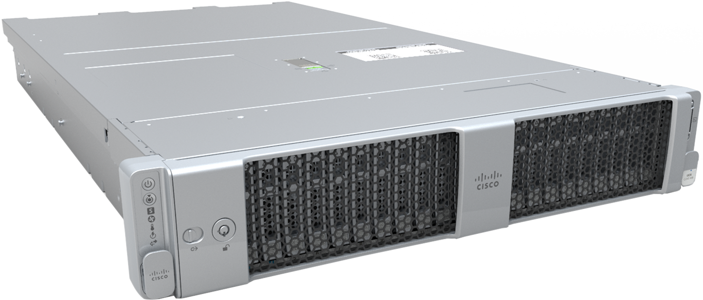 Cisco UCSC-C245-M6SX | 2U dual-socket AMD EPYC, 24x 2.5in SFF bays (SAS/SATA), barebones no CPU/RAM/Drives, PCIe 4.0 expansion, redundant hot-swap PSUs