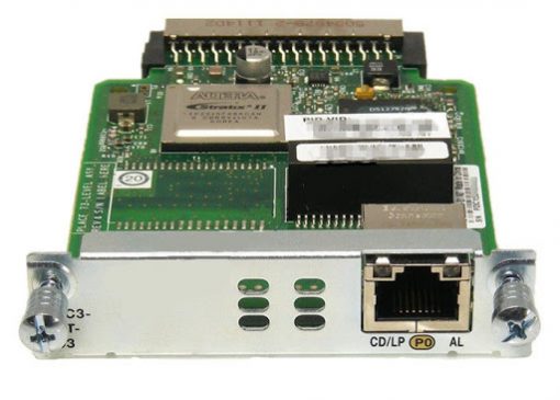 Cisco VWIC3-1MFT-G703 | 1x E1 G.703 MFT, 2.048 Mbps unframed/framed (G.704), Nx64k, RJ-45 120Ω; PRI/PPP/FR; EHWIC for ISR G2