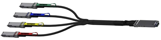 NVIDIA MCP7Y70-H01A | Speed: 400G→4x100G | Form: OSFP to 4xQSFP56 | Standard: InfiniBand HDR | Wavelength: n/a (passive copper) | Reach: 1.5m | Connector: OSFP<>QSFP56