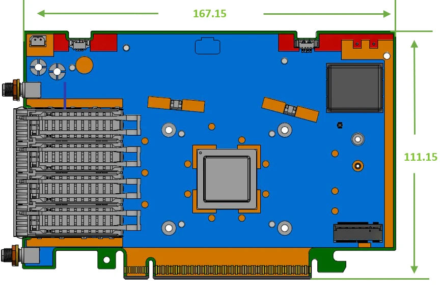 NVIDIA 900-9X7AH-004N-CT0 blue circuit board with gray processor