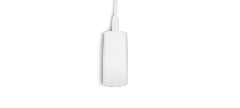 Modern white cylindrical pendant light with frosted glass shade