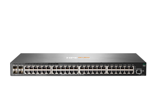 Aruba JL254A | 48x 1G | PoE: None | 4x 10G SFP+ uplinks | L3 static/RIP | License: Base