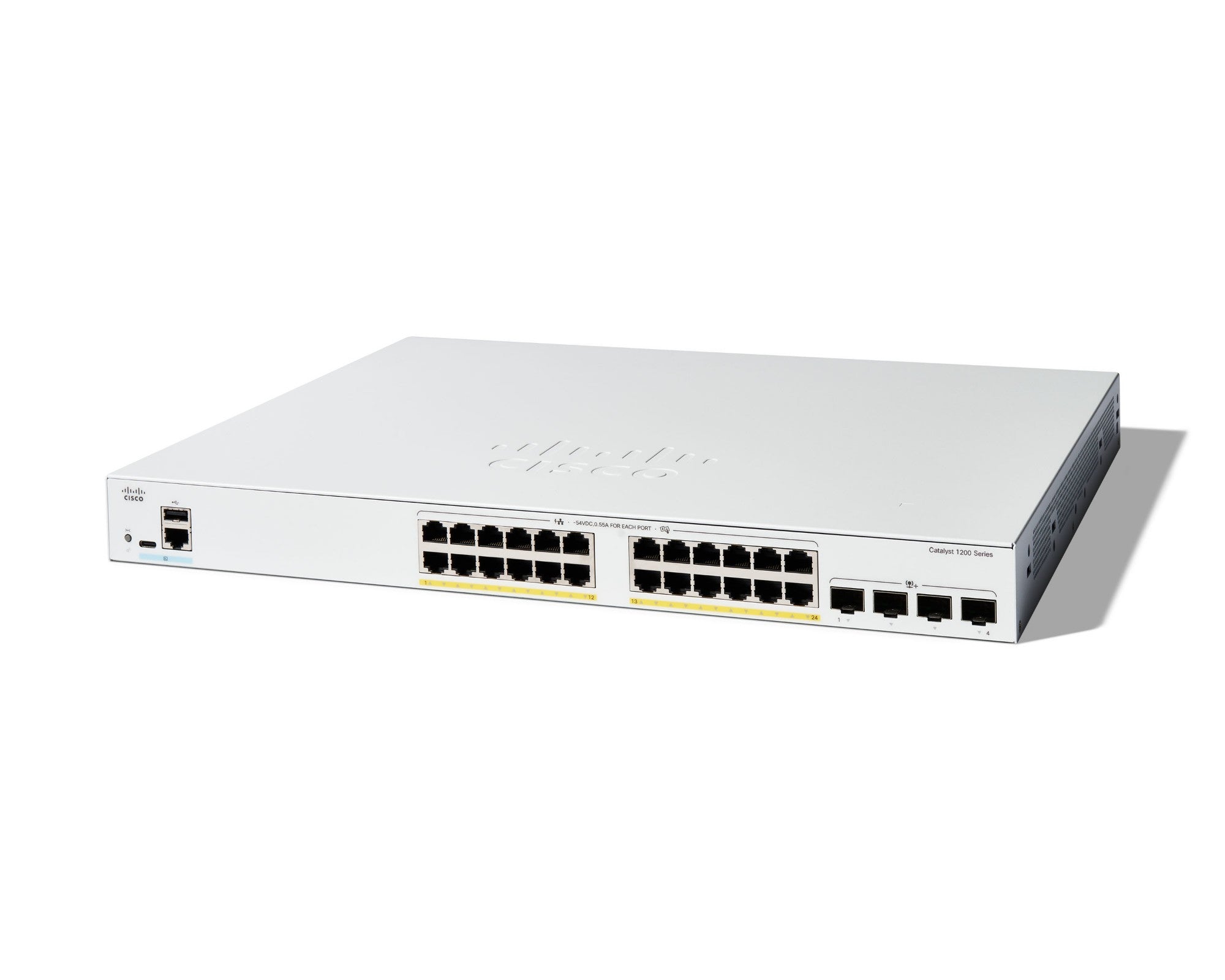Cisco C1200-24FP-4X | Catalyst 1200 24-Port Gigabit PoE+ Switch, 375W ...
