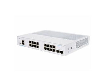 Cisco CBS350-16T-E-2G-AU | 16x GE | non-PoE | 2x 1G SFP uplinks | external PSU | no license