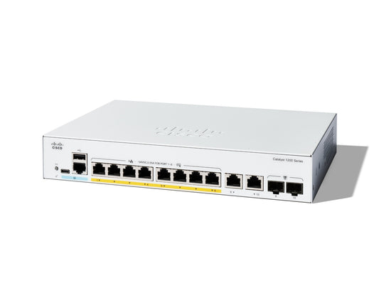 Cisco C1200-8P-E-2G | 8x 1G | PoE/PoE+ | 2x 1G combo uplinks | Smart managed (no license)