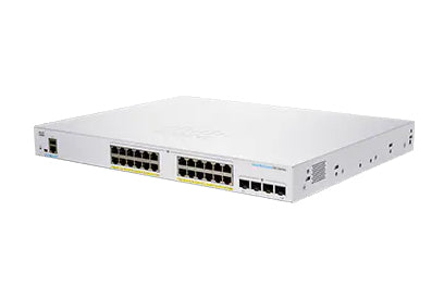 Cisco CBS250-24FP-4X white switch with 24 PoE+ ports and 4 SFP+