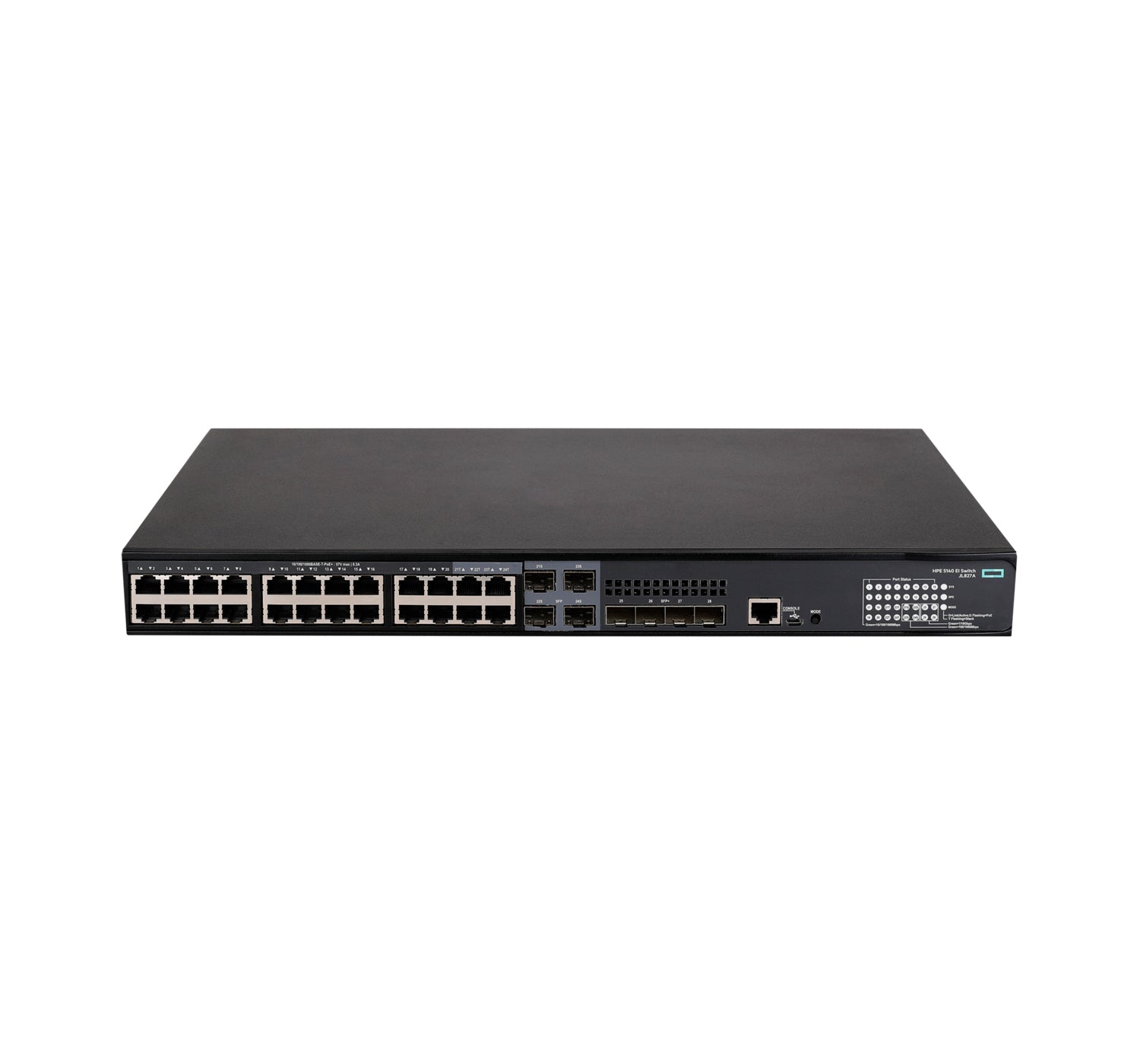 HPE JL827A 24-port 1G PoE+ switch with 4x 10G SFP+ uplinks