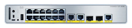 Cisco C9200CX-12T-2X2G-E | 12x 1G, non-PoE, 2x 10G SFP+ & 2x 1G SFP uplinks, Essentials