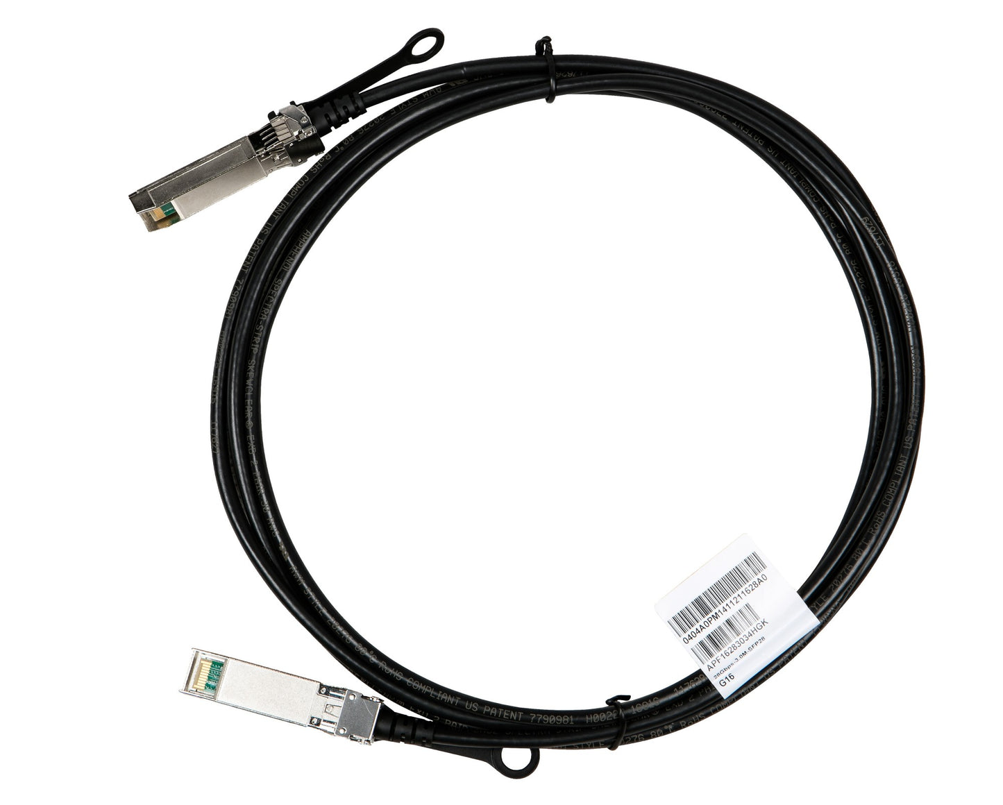HPE JL295A 25G SFP28 DAC passive copper cable 3m with barcode