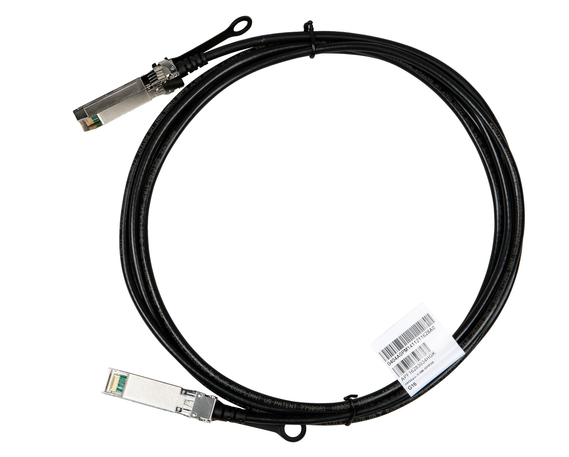 HPE JL295A 25G SFP28 DAC passive copper cable 3m with barcode