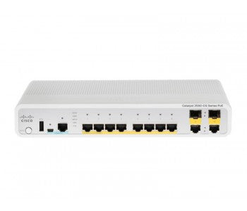 Cisco WS-C3560CG-8PC-S 8-port PoE+ switch with 2x 1G uplinks