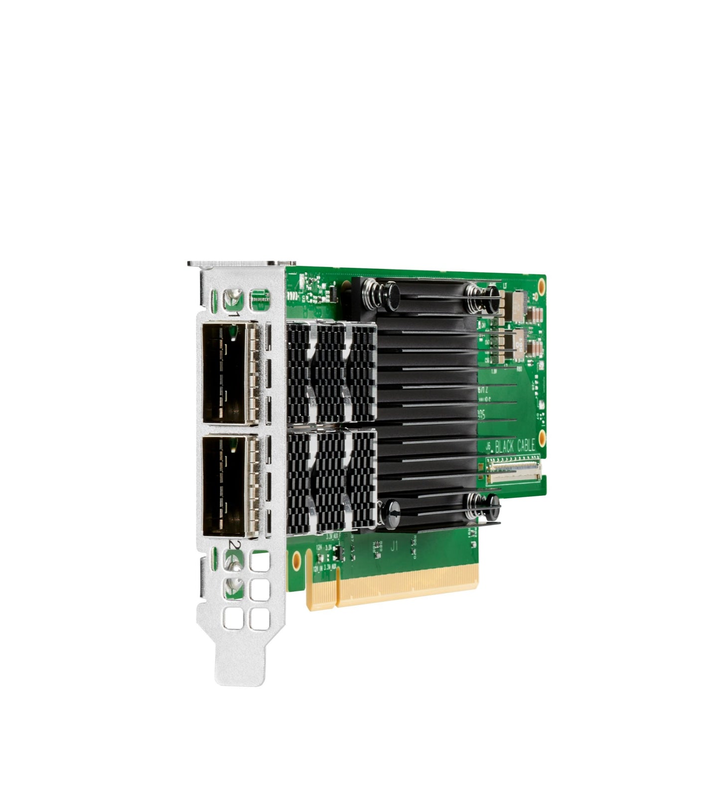 HPE P06251-B21 100Gb HDR100 IB/Ethernet 8-port switch card with green PCB and black connectors