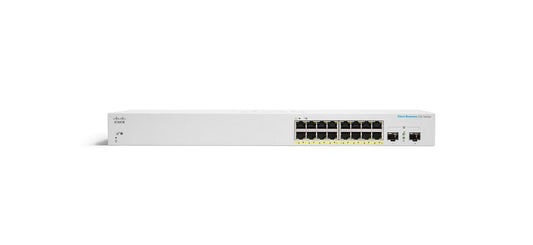 Cisco CBS220-16T-2G-AU | 16x 1G, non-PoE, 2x 1G SFP uplinks, Smart L2