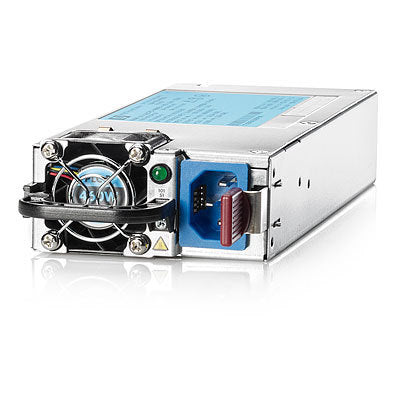 Silver hp common slot 460w hot-plug power supply unit with black fan blue connector and green status light