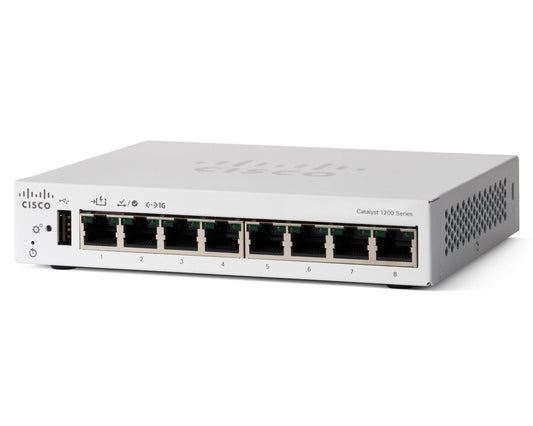 Cisco C1200-8T-D | 8x 1G | PoE-in (PD) | 0x uplinks | Smart managed (no license)