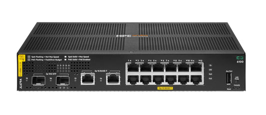 Aruba JL679A switch with 12x 1G PoE+ ports and 10G uplinks