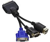 Cisco N20-BKVM KVM local IO cable for UCS servers console port