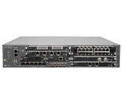 Juniper SRX550-645AP-M SRX550 Services Gateway with 4 GB DRAM and 8 GB CF, 2 RU height, 6 GPIM slots, 2 Mini-PIM slots, 6 10/100/1000BASE-T ports, 4GbE SFP ports, dual PS slots, fans; ships with one 645 watt AC power supply with 247 W PoE power (power cord and rack-mount kit included)