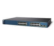 Cisco WS-C3560-24PS-S Catalyst 3560 Series PoE 24 Port Switch Ethernet 10/100 ports and 2 SFP-based Gigabit Ethernet ports, 1RU fixed-configuration, multilayer switch, Enterprise-class intelligent services delivered to the network edge, IEEE 802.3af and prestandard Power over Ethernet, IP Base software feature set (IPB)